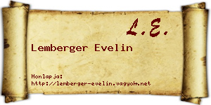 Lemberger Evelin névjegykártya